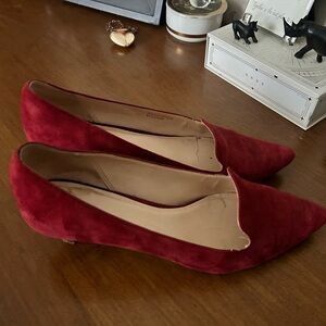 Cole Haan Red Suede Heels